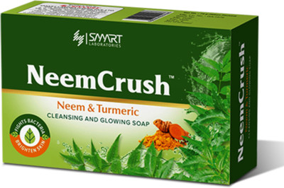 smart laboratories NEEMCRUSH SOAP | NEEM&TURMERIC | SKIN GLOWING SOAP | PACK OF 6*75GMS(6 x 75 g)