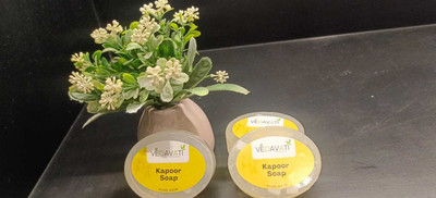 VEDAVATIENTERPRISE Vitu Vedavati Handmade Kapoor Soap | With Pure Camphor, Glycerine & Coconut Oil(3 x 110 g)