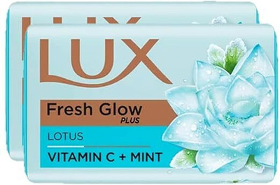 LUX Fresh Glow soap 100gx3 Lotus Vitamin C + Mint Soap(3 x 100 g)