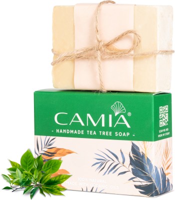 CAMIA Tea Tree Handmade Natural Organic Premium Luxury Soap | Treats Acne Prone Skin(125 g)