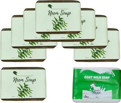linic HERBAL NEEM SOAP(8), GOAT MILK SOAP(1)(9 x 100 g)