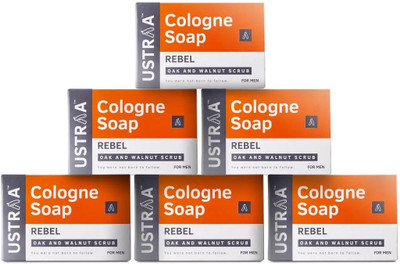 USTRAA Rebel Cologne Soap - 125g with Oak & Walnut Scrub(6 x 125 g)