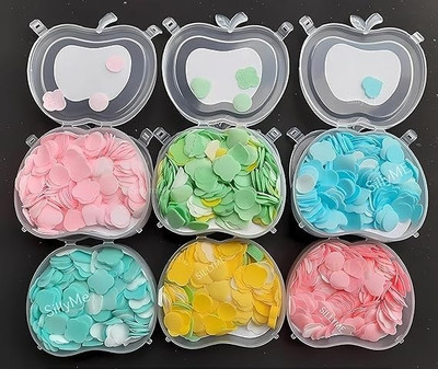 CRAZYGOL Disposable Mini Paper Soap Heart Portable Fruit Flower Apple Shape Travelling(3 x 13.33 g)