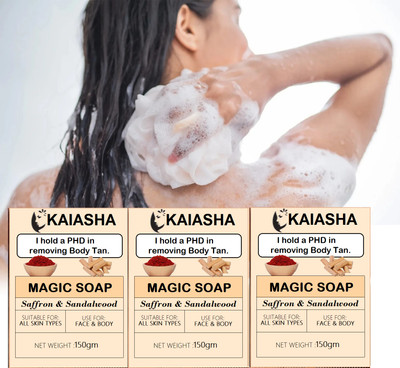 KAIASHA new Beauty soap tan removal soap detan soap for smooth skin(3 x 116.67 g)