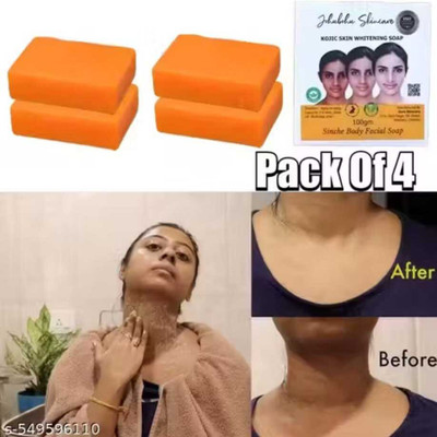 Dr. NAvadiya Jiore Skincare Sinche Kojic Skin Whitening Body Soap for Women & Men(4 x 100 g)