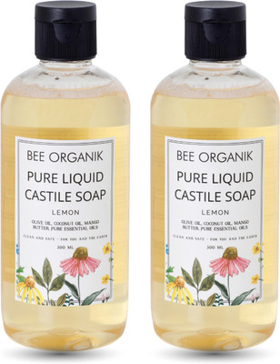 bee organik Pure Liquid Castle Soap Lemon_300ml(pack of 2)(2 x 300 g)