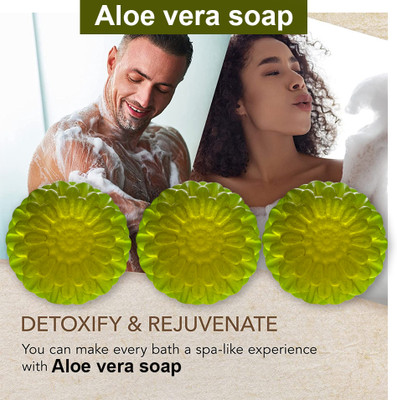 Groovy Aloe Vera Soap with Turmeric (100GM) (PACK OF 3)(300 g)