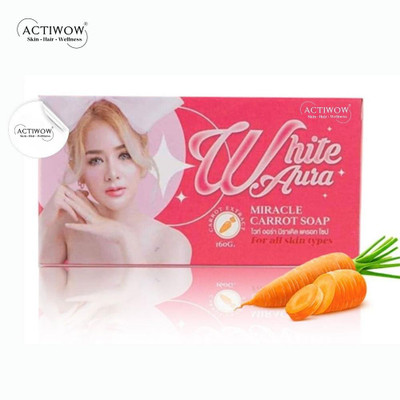 ACTIWOW White Aura Beauty Soap Energizing with Mineral Complex Carrot Formula(100 g)