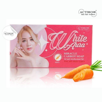 ACTIWOW White Aura Beauty Soap Invigorating for Radiant Look Carrot Formula(100 g)