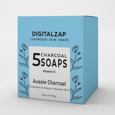 digitalzap Glow Enhancer Reveal Your Natural Radiance with Activated Charcoal Soap (5Pcs)(125 g)