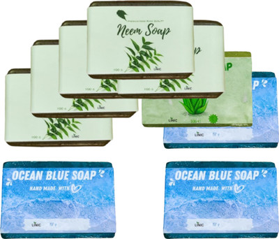 linic HERBAL NEEM SOAP(5), ALOE VERA(1), OCEAN BLUE(3)(9 x 100 g)