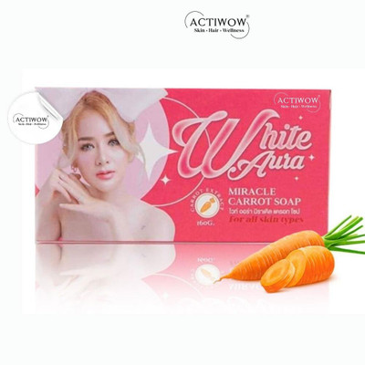 ACTIWOW White Aura Beauty Soap Energizing for Smooth Complexion Carrot Formula(100 g)