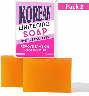 VITRACOS Korean Whitening Soap Remove Tanning, Brightening Face & Body Soap(2 x 100 g)