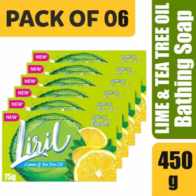 Liril Lime & Tree Oil Soap Pack of 6(6 x 75 g)
