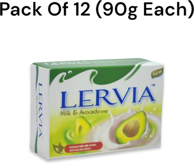 Lervia Milk and Avocado Soap 90g(12 x 90 g)
