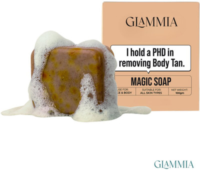 GLAMMIA Ghr Magic Soap | Radiant Glow Bar With Sandal Care(100 g)