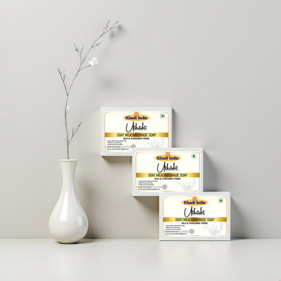Utkrisht Soft Skin Soap With Goat Milk – Pack of 3 Combo(3 x 125 g)