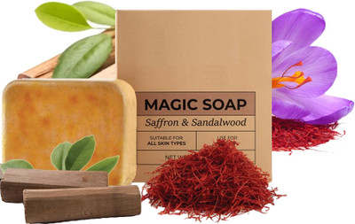 Sheny Scrub Soap Dead Skin HandMade Mini Soap Sandalwood & Saffron Magics(100 g)