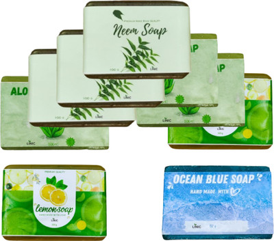 linic HERBAL NEEM SOAP(3), ALOE VERA(3), LEMON(2), OCEAN BLUE(1)(9 x 100 g)