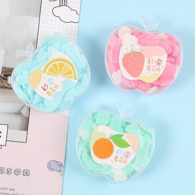 Elecsera Best quality 3 pc Apple Shape Plastic Box Soft for Bath & Handwash, Paper Soap(3 x 6.67 g)