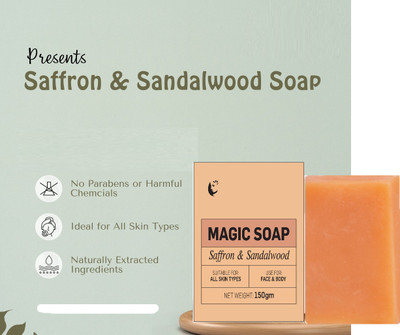 PERLENTE Proffesional Handmade Sandalwood And Saffron Extract Soap(150 g)