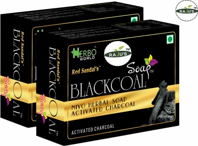 rajus BLACK COAL SOAP (PACK OF 2)(2 x 100 g)