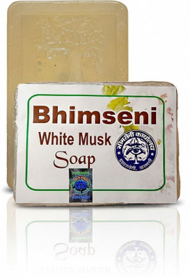 Bhimseni Karyalay BHIMSENI wHITE mUSK Bath soap (glycerine gel bar) 120g x 2(2 x 60 g)