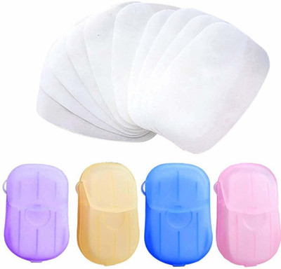 MILAN Enterprise 2 Box of 20pcs Travel Disposable Hand Washing Cleaning Paper Soap Slice Mini Box(2 x 25 g)