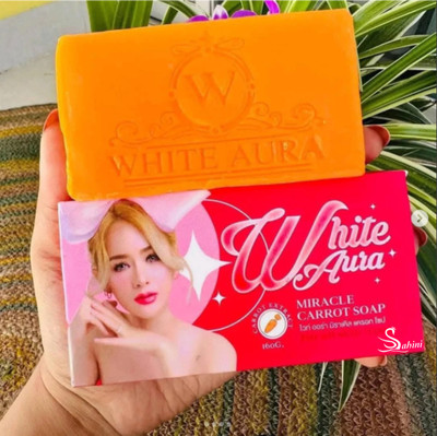 sahini White Aura Carrot Moisture Glow Soap with Skin Vitamins(100 g)