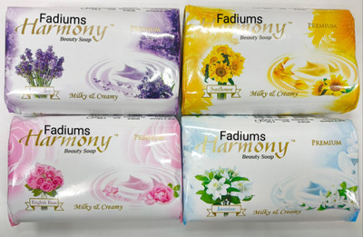 FADIUMS Harmony Premium Beauty Soap 135g Pack of 4 (135g×4=540g)(4 x 135 g)