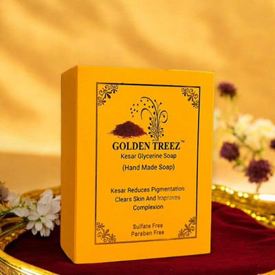 Golden Treez Saffron Handmade Soap For Fairness Natural Soap Pack of 1(115 g)