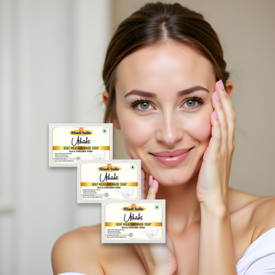 Utkrisht Goat Milk Soap with Skin Benefits Pack of 3(3 x 125 g)