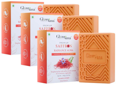 GlowVana Saffron Radiance Aura Bar(3 x 100 g)