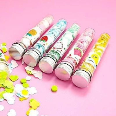 GOLD MAX Travel Soft Paper Soap Flower Design Tube Shape Bottle (Assorted/Random Colour)(5 x 15 g)