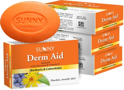 Sunny Herbals Derm Aid Soap (Berberis & Calendula)(4 x 75 g)