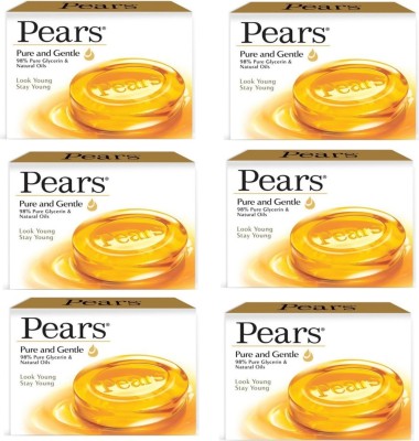 Pears Pure & Gentle Glycerin Soap Pack of 6(6 x 58 g)