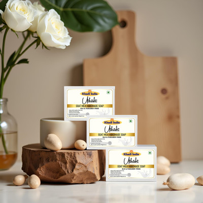 Utkrisht Skin Refreshing Goat Milk Soap Bar Pack of 3(3 x 125 g)