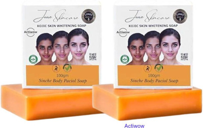 ACTIWOW Jiore Skincare Sinche Kojic Soap for Youthful Glow for Women & Men Combo A02(2 x 100 g)