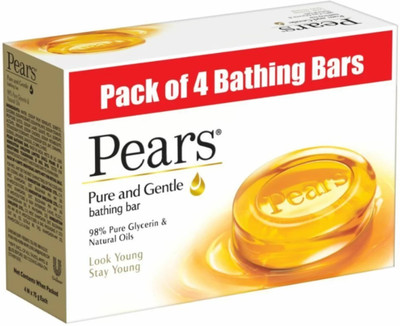 Pears Soap pure & gentle bathing bar pack of 4(4 x 31.25 g)
