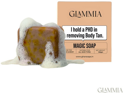 GLAMMIA Ghar Shop Magic Soap Brightens With Saffron And Sandalwood(100 g)