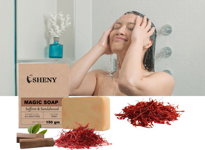 Sheny Saffron Soap For Glowing Handmade Soaps(150 g)