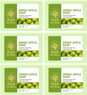 MeriBana Khadi Green Apple Soap(6 x 125 g)