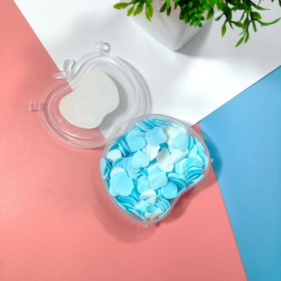 asija makeovers Best quality 1 pc Apple Shape Plastic Box Soft for Bath & Handwash, Paper Soap(10 g)