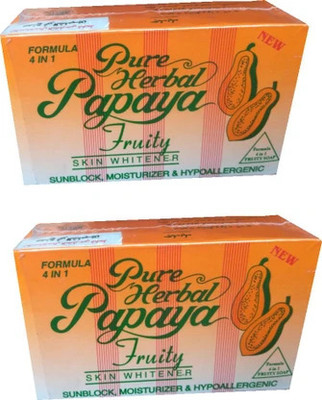 Growkesh Herbal Papaya Soap For Young Looking Skin(2 x 100 g)