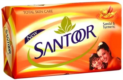 Santoor Sandal and Turmeric Soap, Pack Of 4(4 x 100 g)