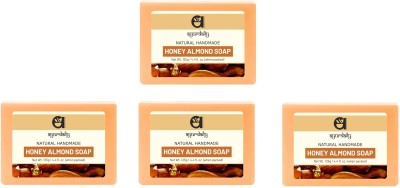 Ayurdaily NATURAL HANDMADE PREMIUM HONEY ALMOND NOURISHING BODY SOAP(4 x 125 g)