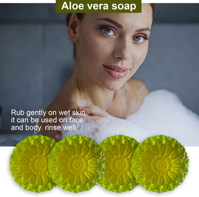 TERIHAR Aloe Vera Soap with Soothing Lavender for Relaxation (100GM) (PACK OF 4)(4 x 100 g)