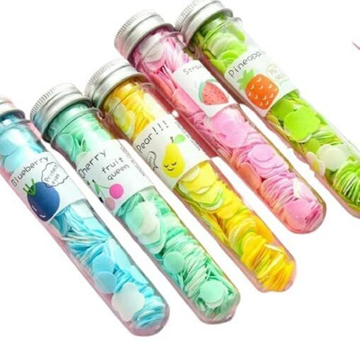 asija makeovers Flower Tube Shape Bottle Paper Soap Clean Soft Bath Travel Bottle Soap(5 x 3 g)