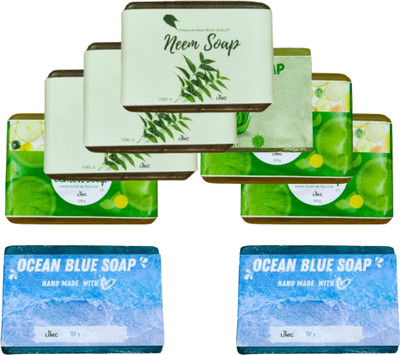 linic HERBAL NEEM SOAP(3), ALOE VERA(1), LEMON(3), OCEAN BLUE(2)(9 x 100 g)