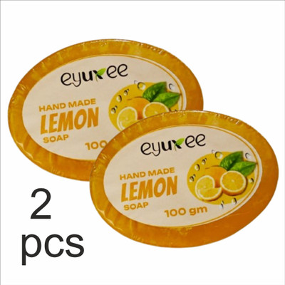 eyuxee natural home made lemon soap (pack of 2)(2 x 100 g)